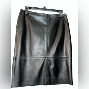 Talbots leather skirt